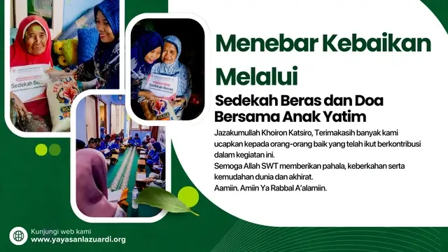 sedekah beras dan doa bersama
