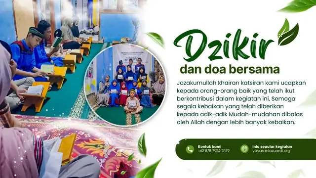 kegiatan dzikir dan doa bersama adik yatim