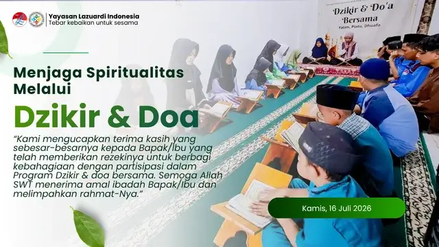 Laporan Kegiatan dzikir dan doa bersama